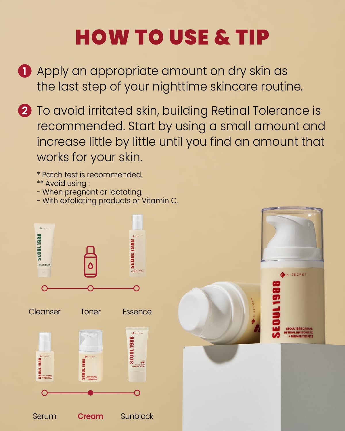 KSECRET : SEOUL 1988 Cream : Retinal Liposome 1% + Fermented Rice