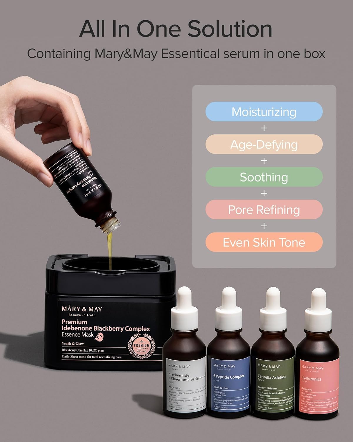 Mary&May : Premium Idebenone Blackberry Complex Essence Mask