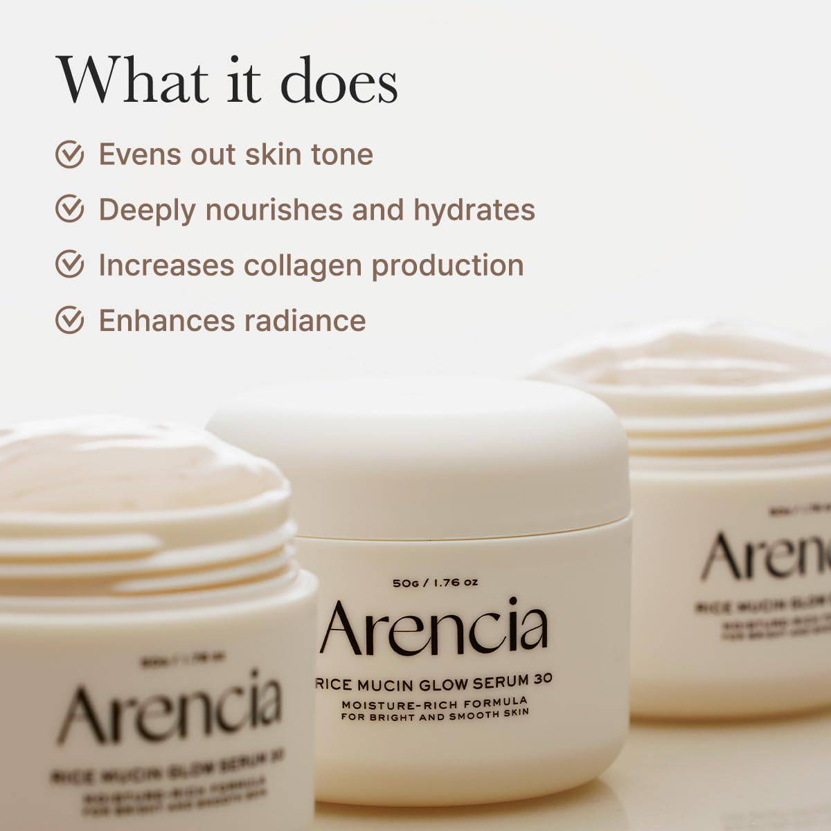Arencia : Rice Mucin Glow Serum 30