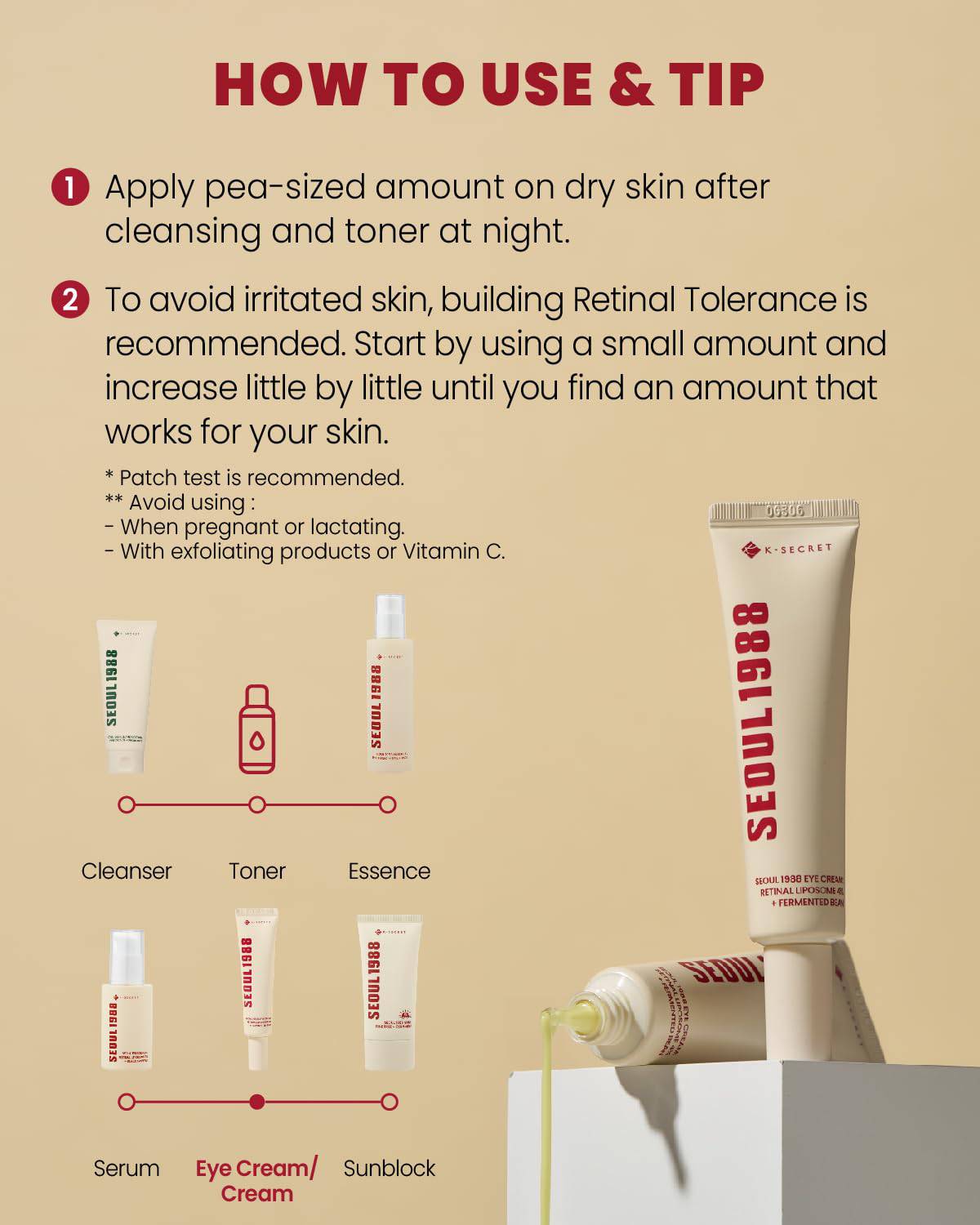 KSECRET : SEOUL 1988 Eye Cream : Retinal Liposome 4% + Fermented Bean