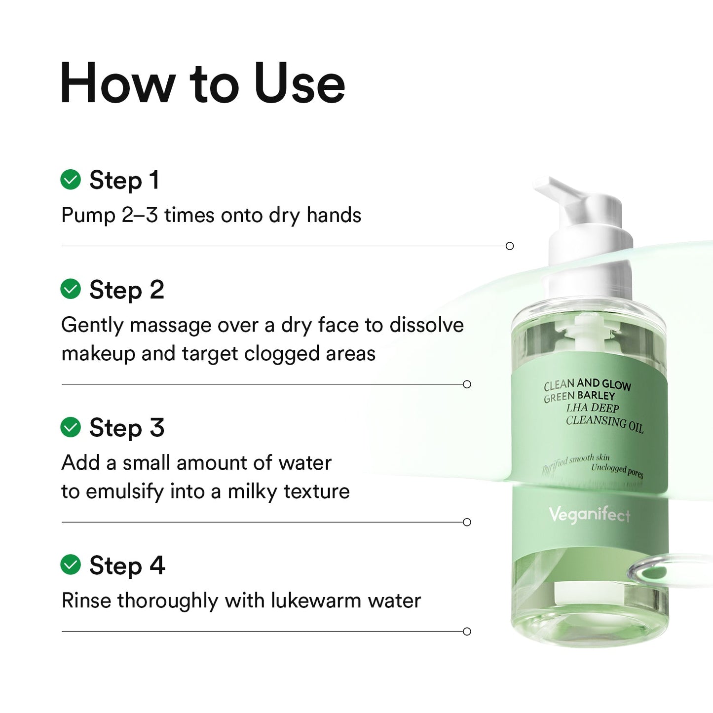 Veganifect : Clean And Glow Green Barley Cleansing Oil