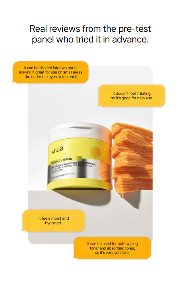 Anua : Vitamin C Niacin Tone Up Blemish Pad