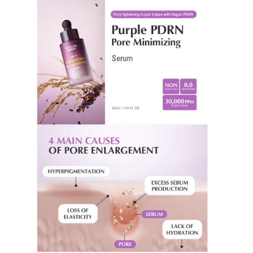 EQQUALBERRY : Purple PDRN Pore Minimizing Serum