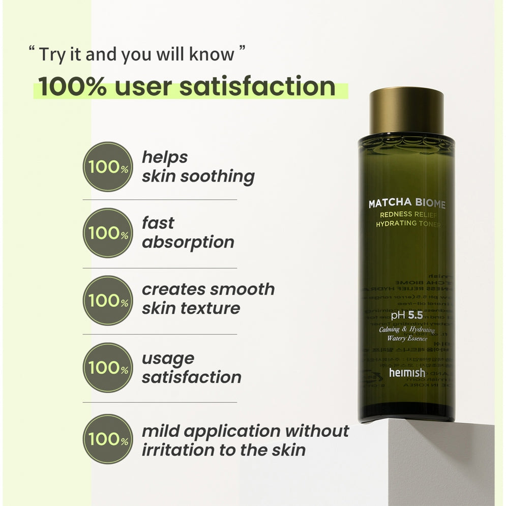 heimish : Matcha Biome Redness Relief Hydrating Toner