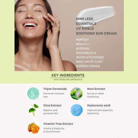 NINELESS : Essentials UV Shield Soothing Sun Cream