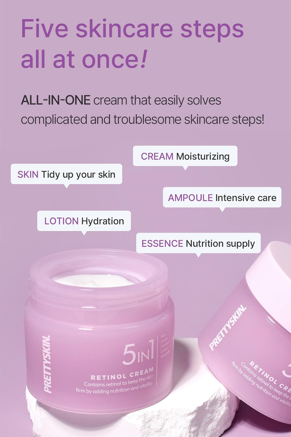 PRETTYSKIN : 5In1 Retinol Cream