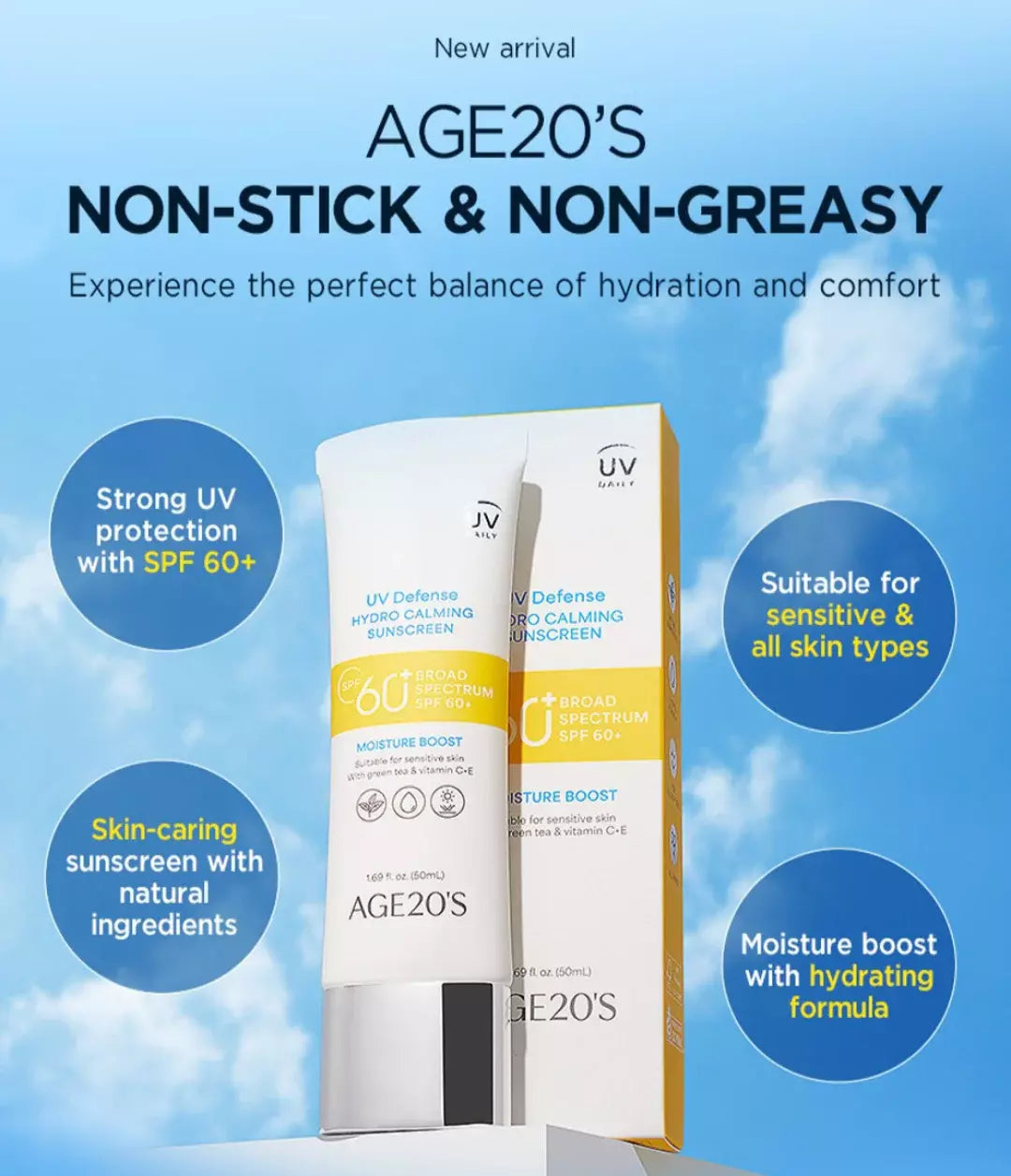 AGE20'S : UV Defense Hydro Calming Sunscreen