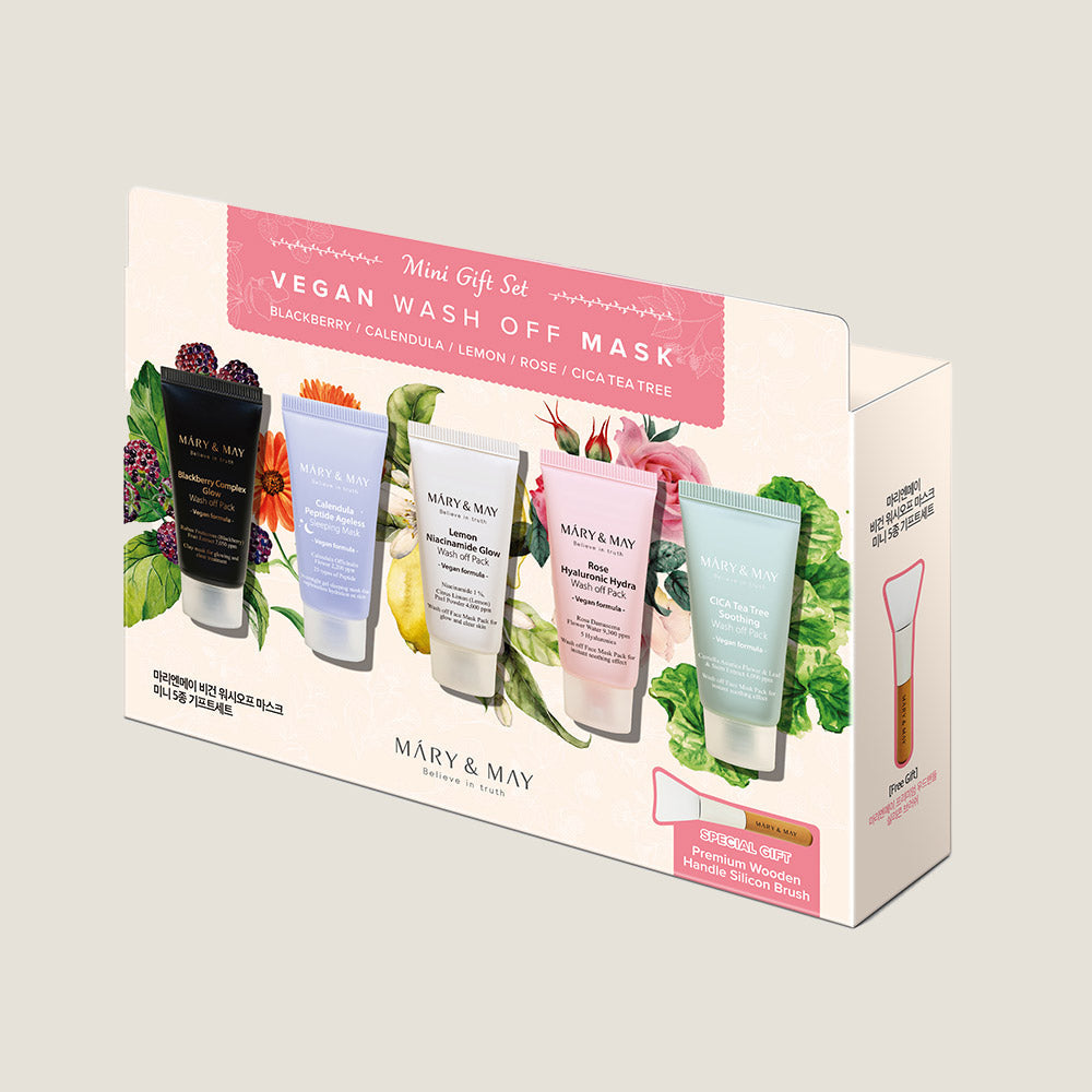 Mary&May : Vegan Wash Off Mask Mini Gift Set