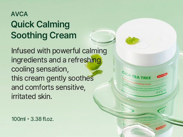AVCA : Cica Tea Tree Quick Calming Soothing Cream