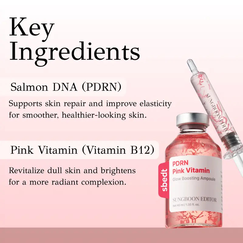 SUNGBOON EDITOR : PDRN Pink Vitamin Glow Boosting Ampoule