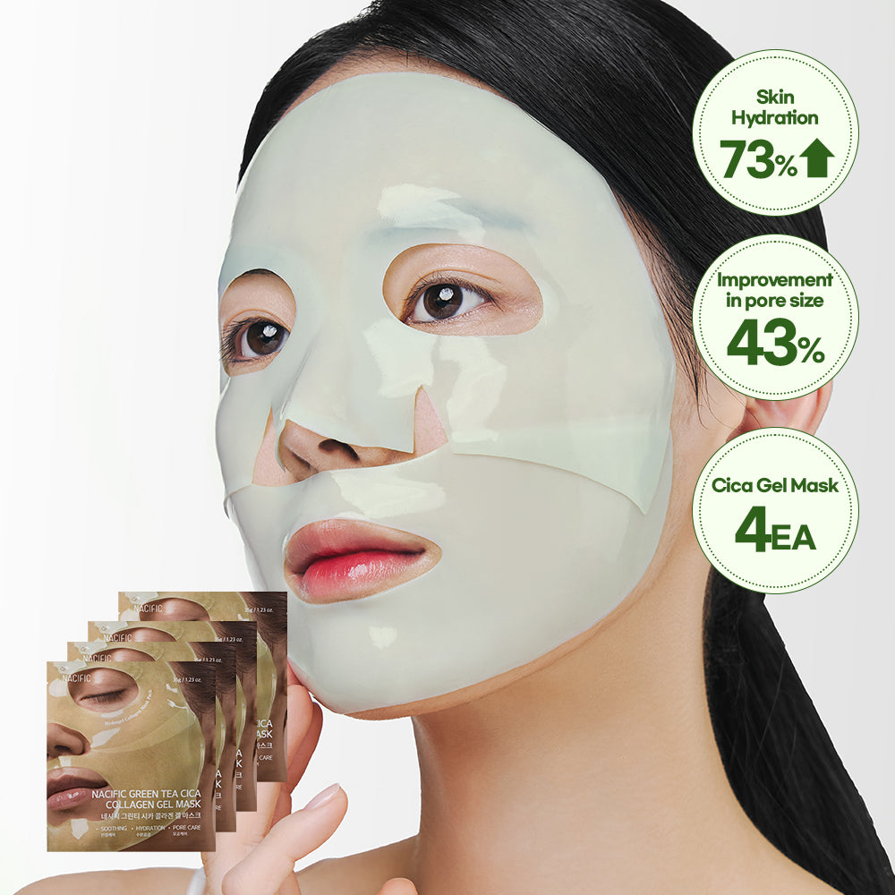 Nacific : Green Tea Cica Collagen Gel Mask Set