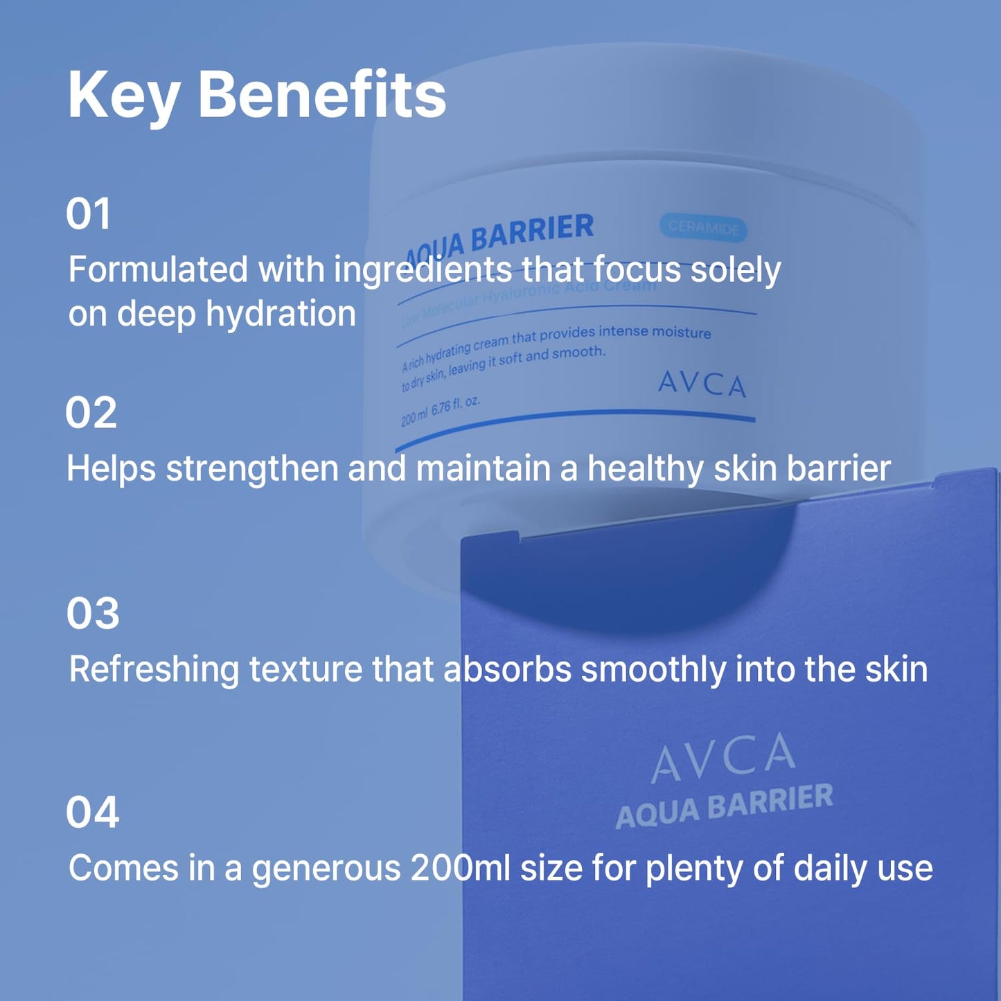 AVCA : Aqua Barrier Low Molecular Hyaluronic Acid Cream