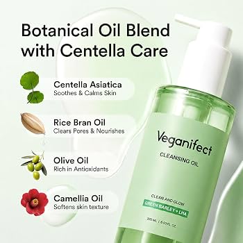 Veganifect : Clean And Glow Green Barley Cleansing Oil
