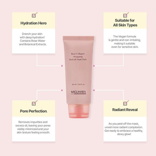 MIGUHARA : Rose Collagen Wrapping Peel-off Mask Pack