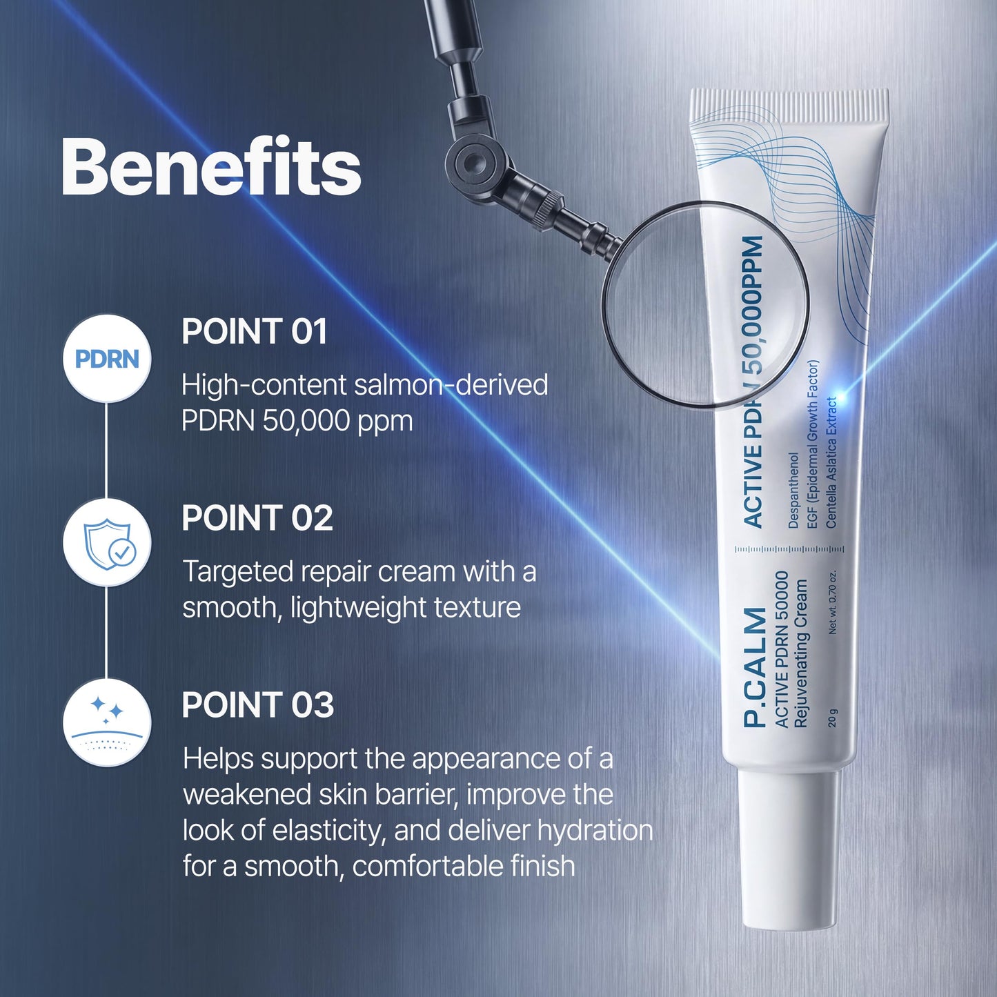 P.CALM : Active PDRN 50000 Rejuvenating Cream