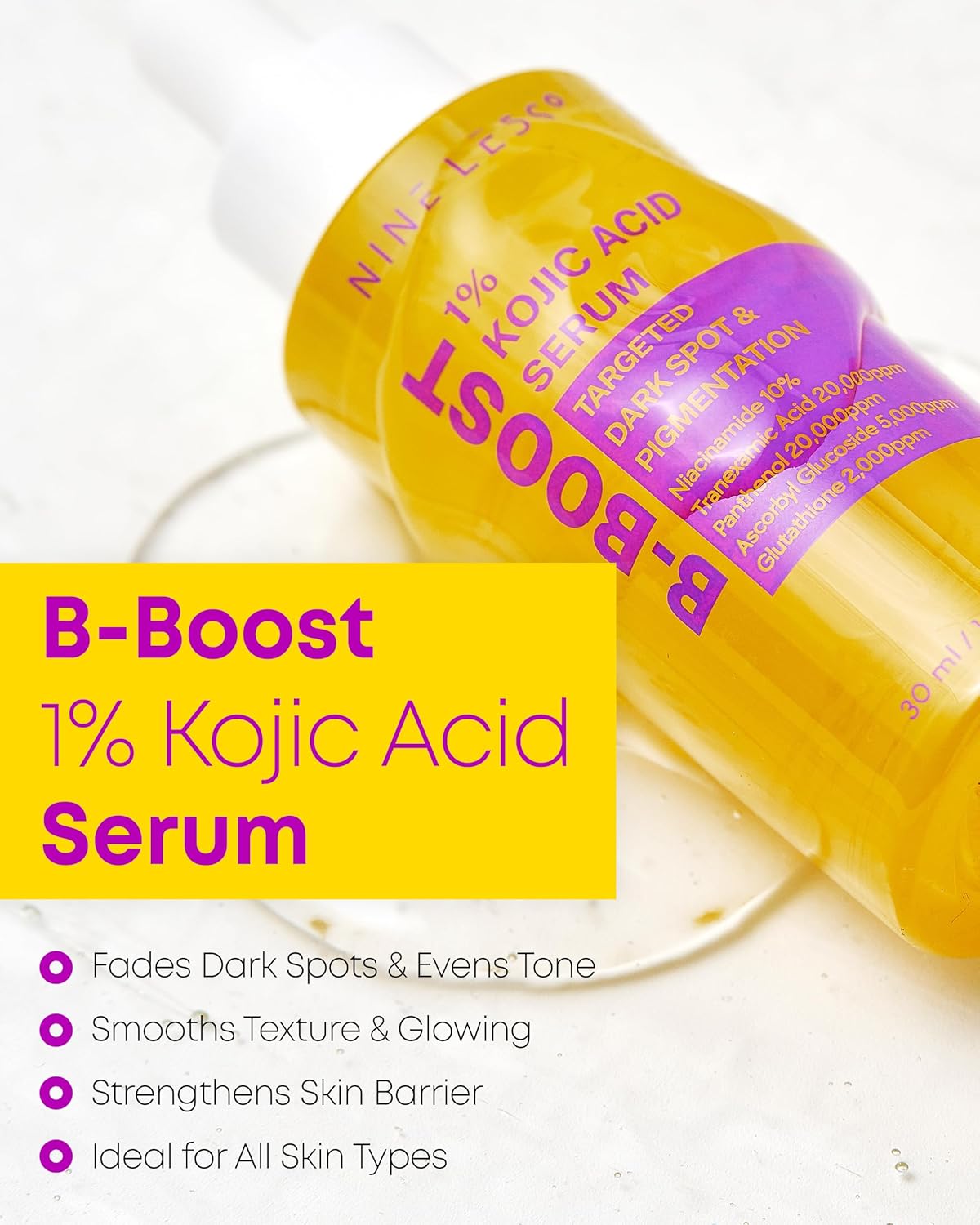 NINELESS : B-Boost 1% Kojic Acid Serum