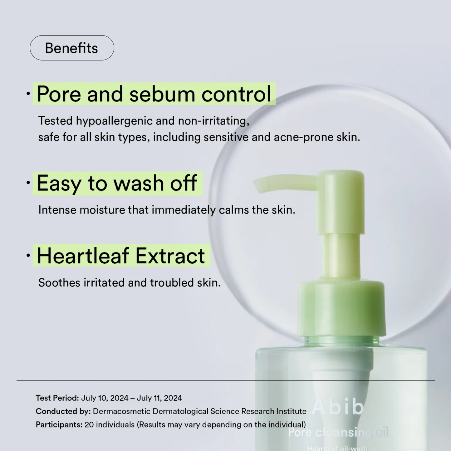 Abib : Pore Cleansing Oil Heartleaf Oil-Wash