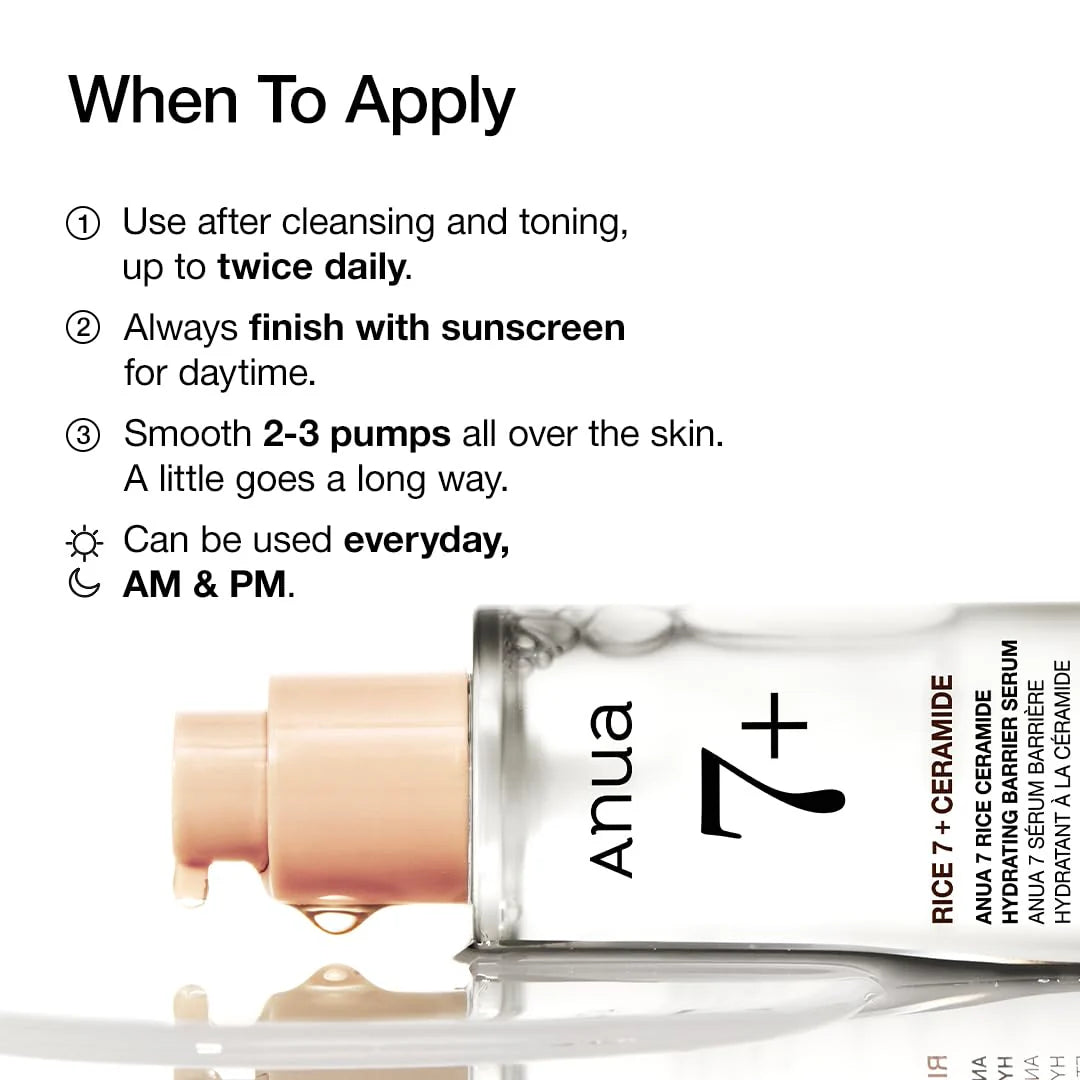 Anua : 7 Rice Ceramide Hydrating Barrier Serum