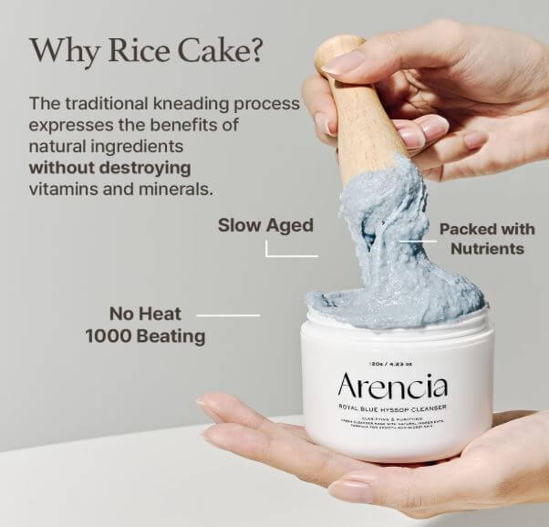 Arencia : Fresh Blue Hyssop Rice Mochi Cleanser