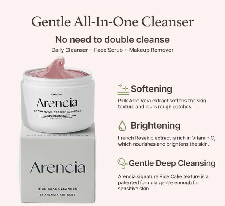 Arencia : Fresh Rosehip Rice Mochi Cleanser