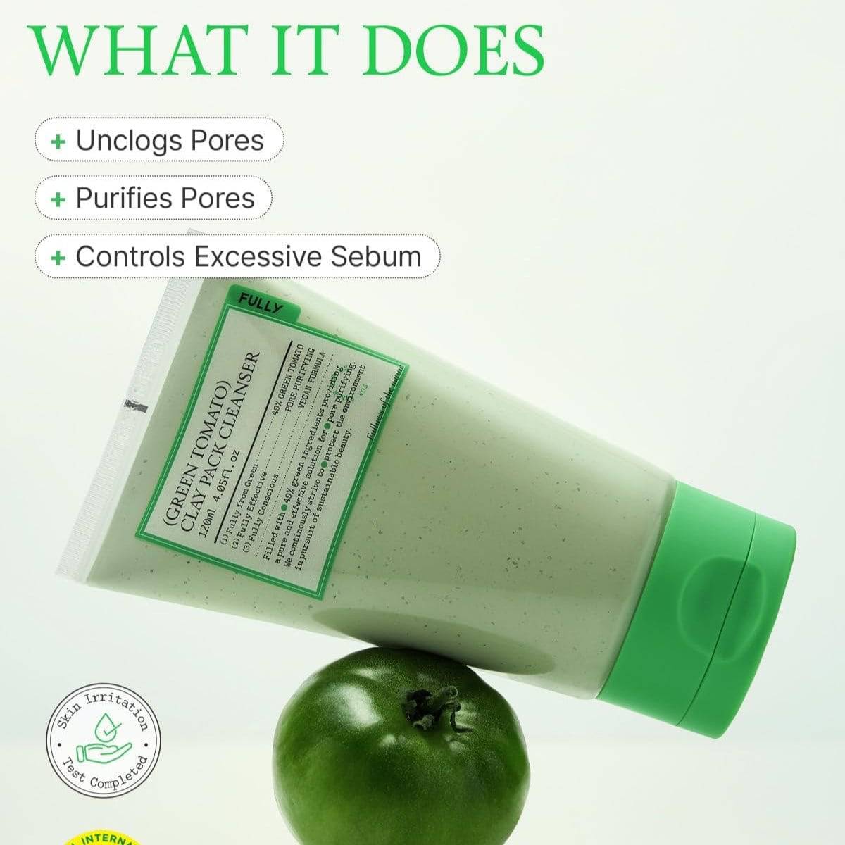 FULLY : Green Tomato Clay Mask Cleanser