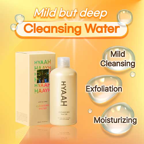 HYAAH : Mild But Deep Cleansing Water