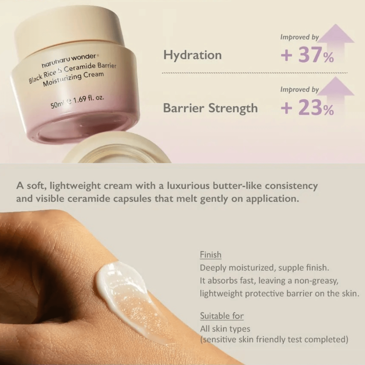 haruharu wonder : Black Rice 5 Ceramide Barrier Moisturizing Cream