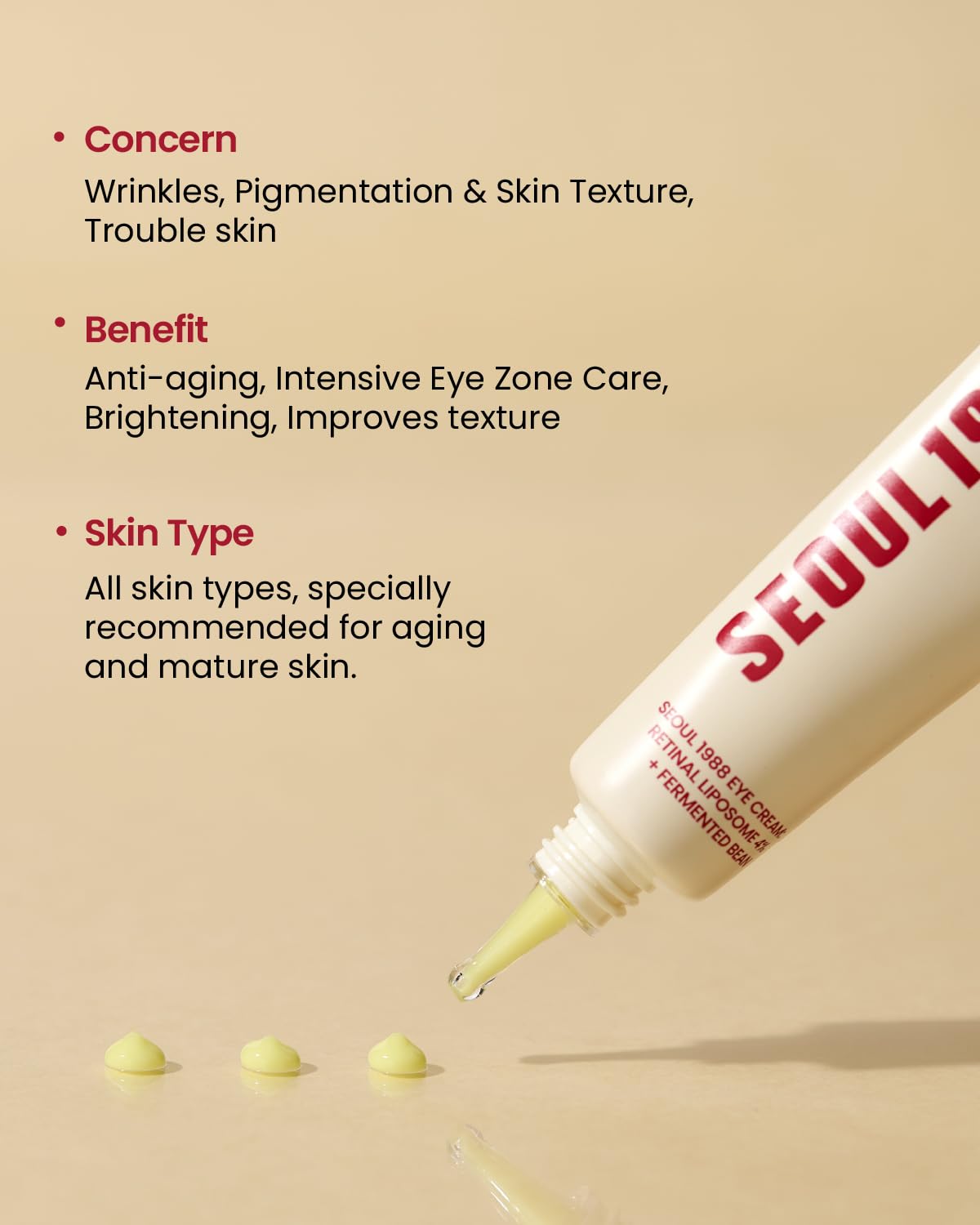 KSECRET : SEOUL 1988 Eye Cream : Retinal Liposome 4% + Fermented Bean