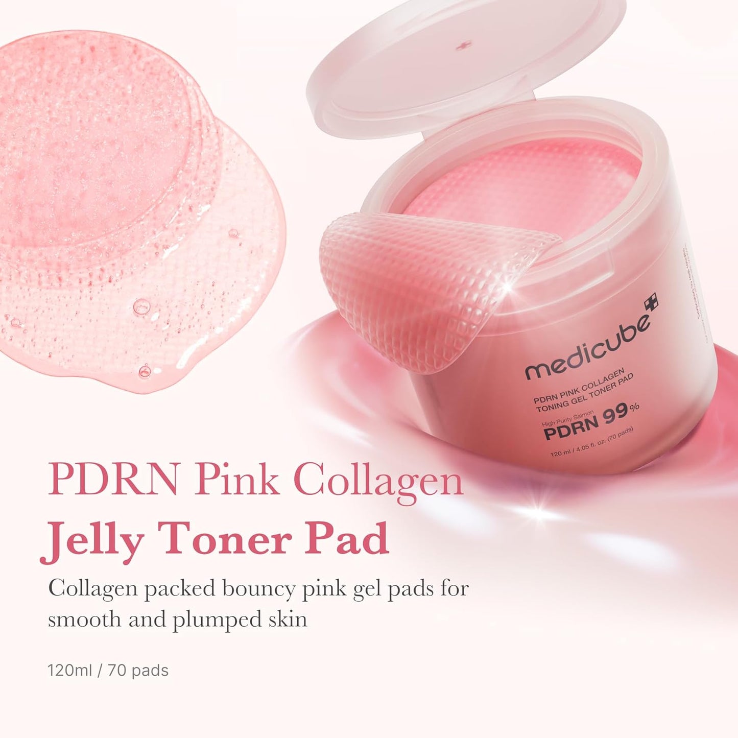 medicube : PDRN Pink Collagen Toning Gel Toner Pad