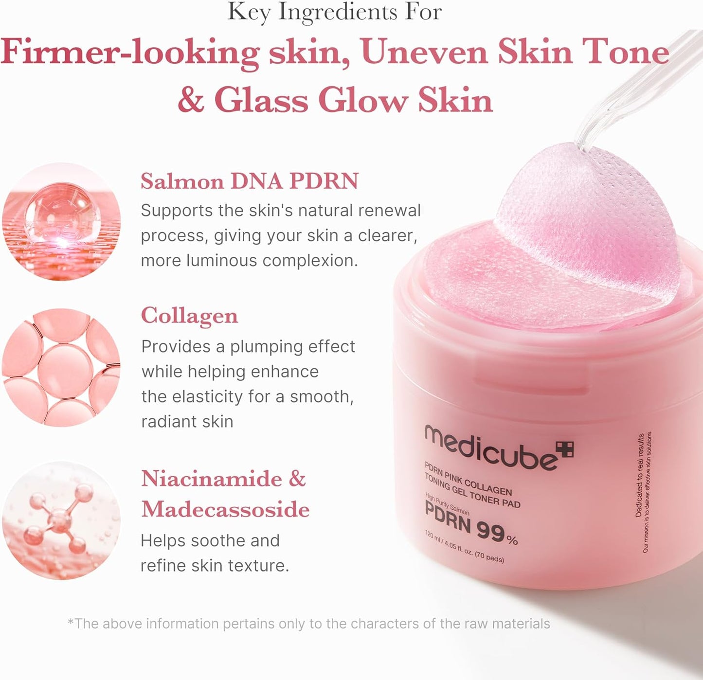 medicube : PDRN Pink Collagen Toning Gel Toner Pad