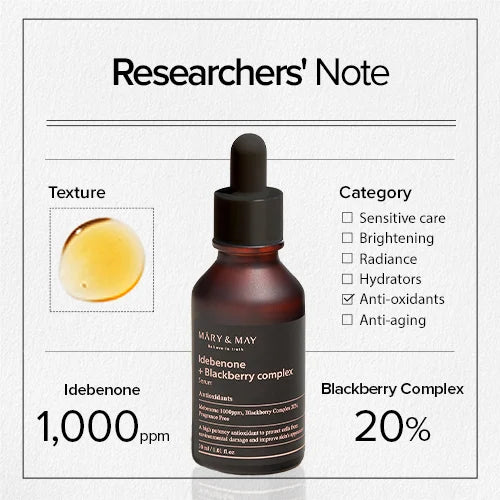 Mary&May : Idebenone + Blackberry Complex Serum