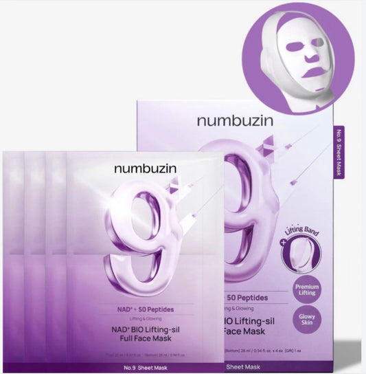 numbuzin : No.9 NAD Bio Lifting-sil Full Face Mask Set