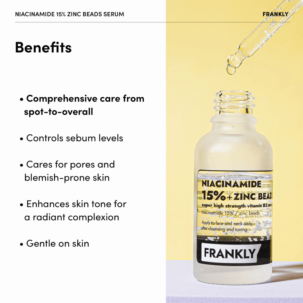 FRANKLY : Niacinamide 15% + Zinc Beads Serum