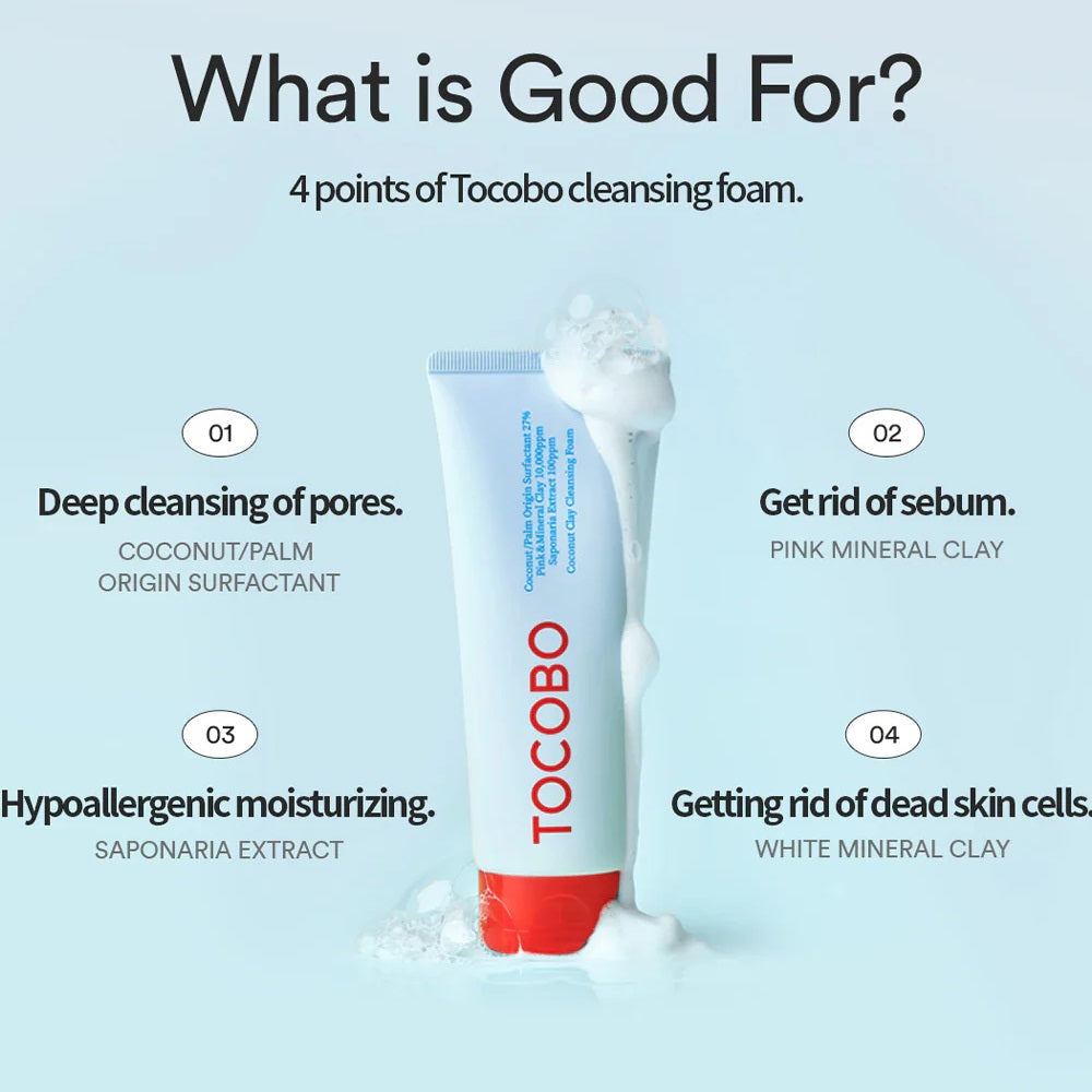 TOCOBO : Coconut Clay Cleansing Foam