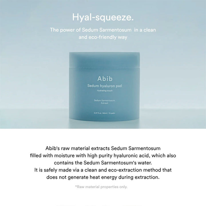 Abib : Sedum Hyaluron Pad Hydrating Touch