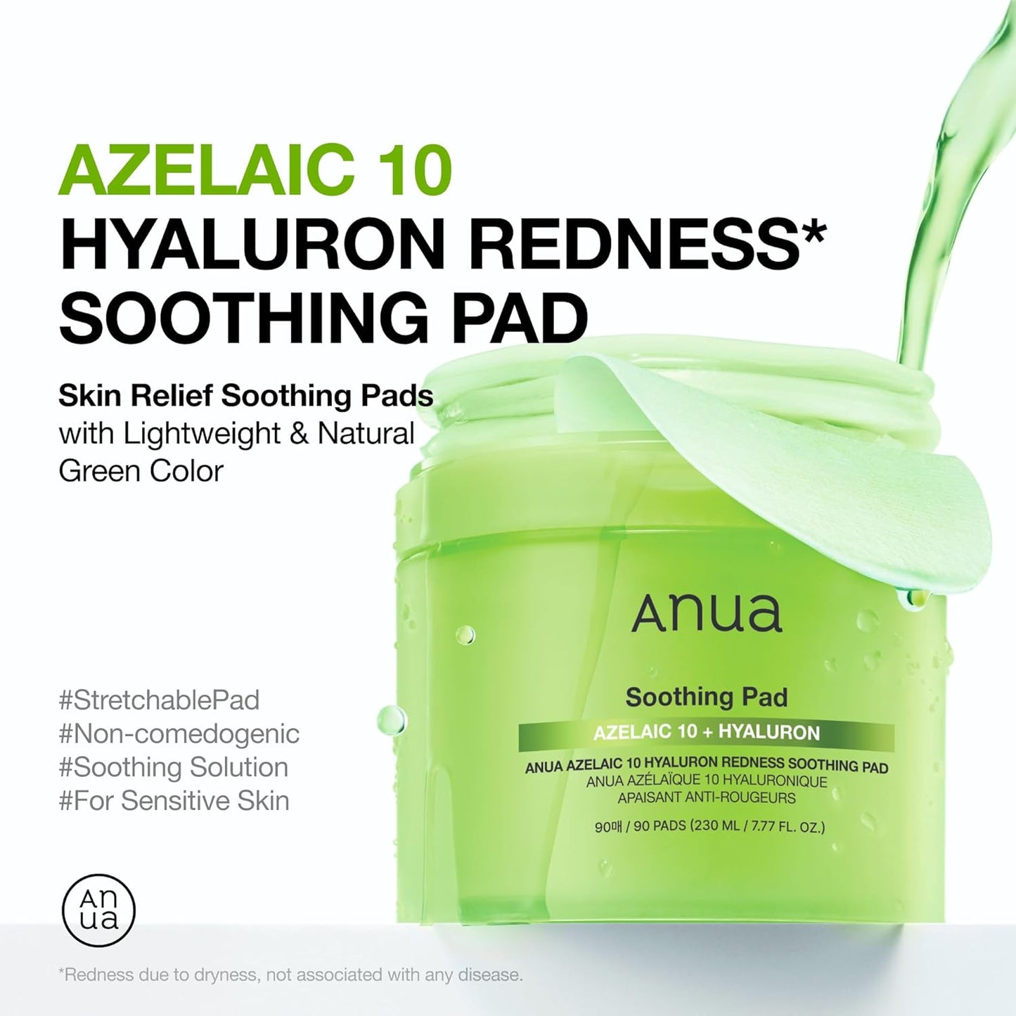 Anua : Azelaic 10 Hyaluron Redness Soothing Pad