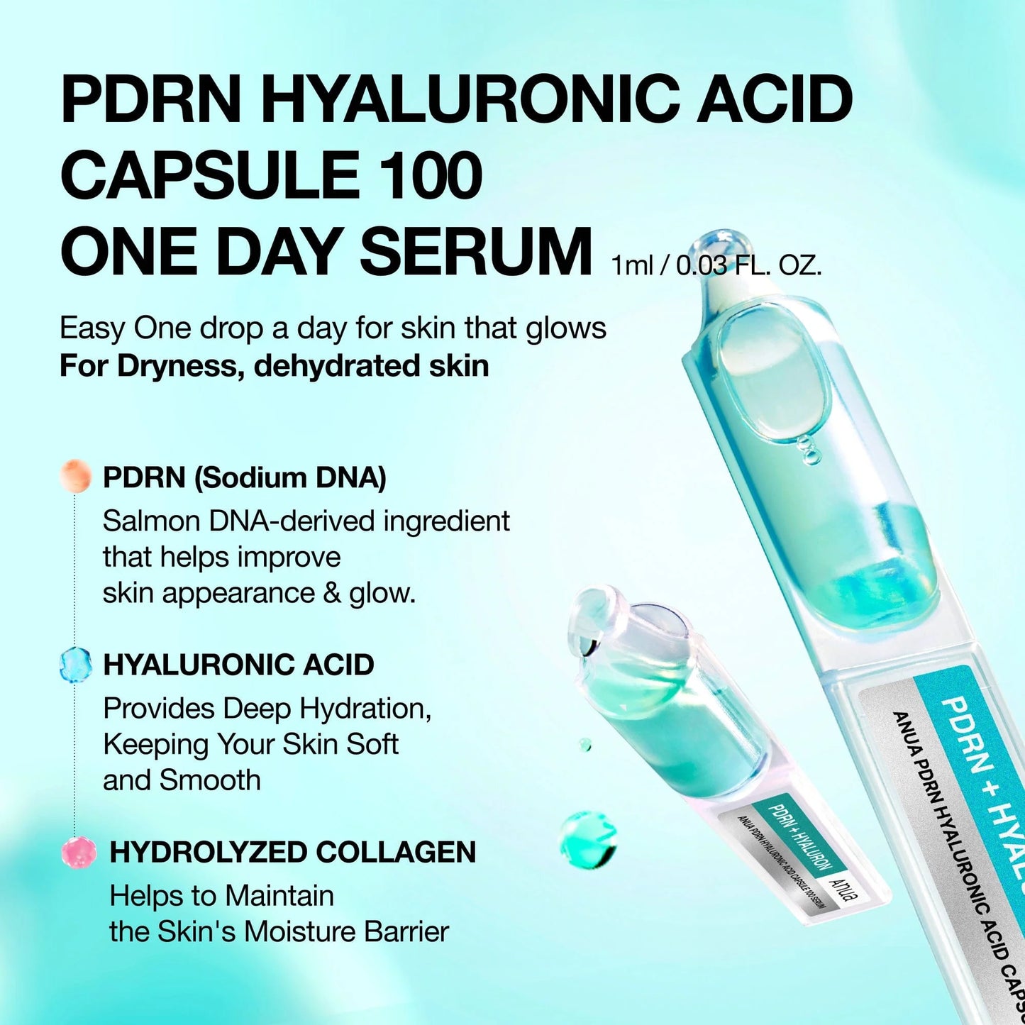 Anua : PDRN Hyaluronic Acid Capsule 100 Serum