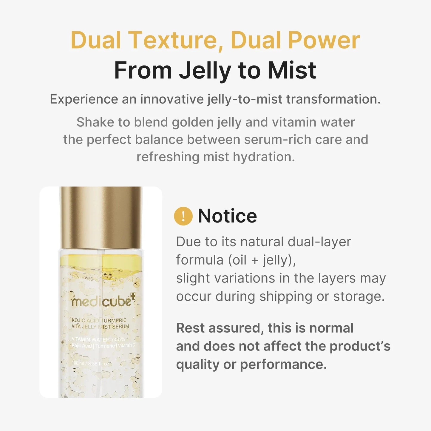 medicube : Kojic Acid Turmeric Vita Jelly Mist Serum