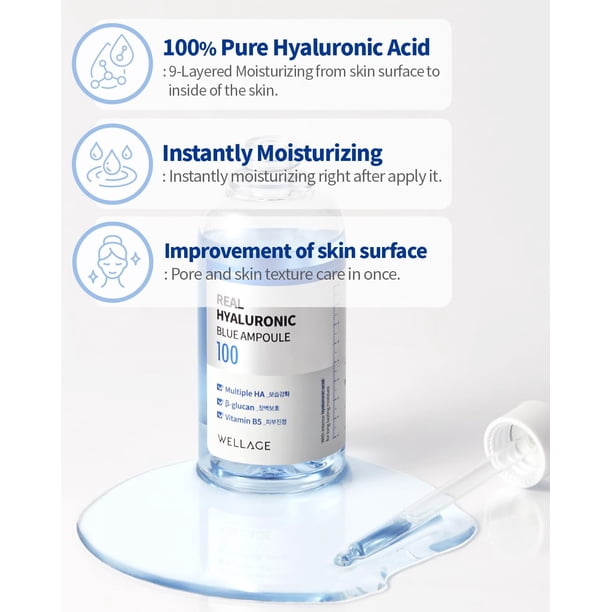 WELLAGE : Real Hyaluronic Blue 100 Ampoule