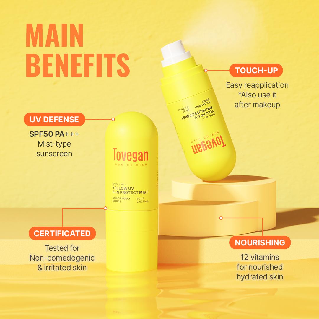 Tovegan : Yellow UV Sun Protect Mist
