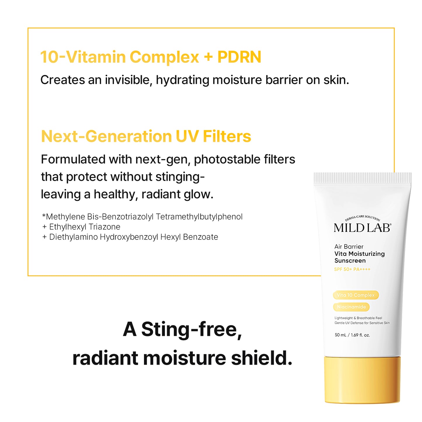MILDLAB : Air Barrier Vita Moisturizing Sunscreen