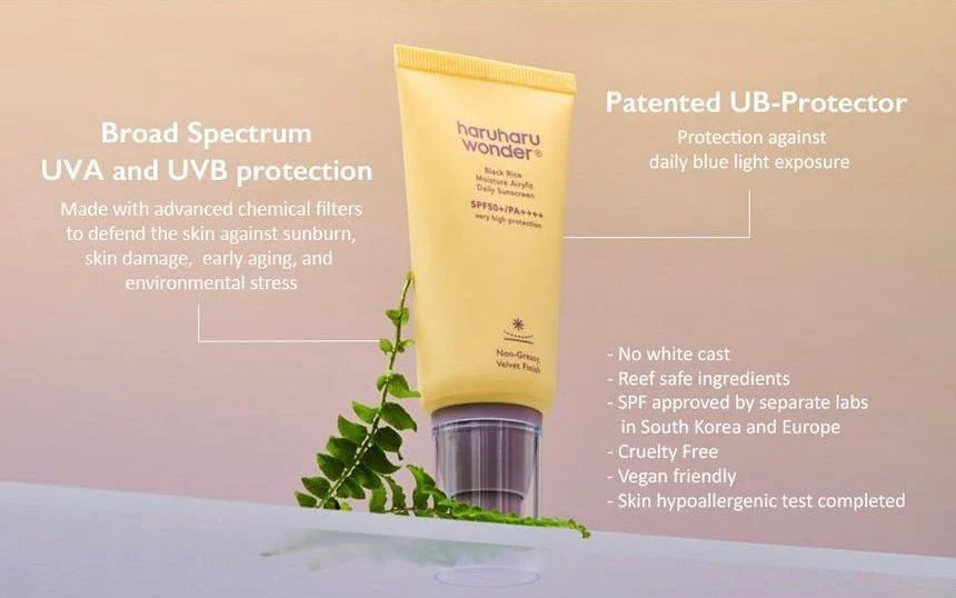 haruharu wonder : Black Rice Moisture Airyfit Sunscreen