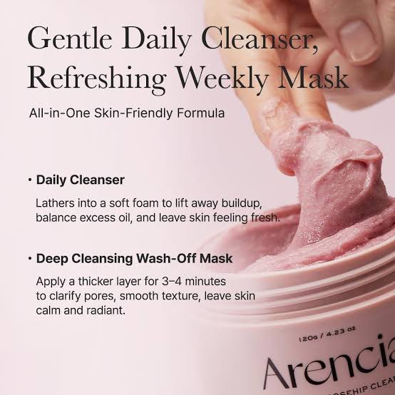 Arencia : Fresh Rosehip Rice Mochi Cleanser