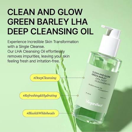 Veganifect : Clean And Glow Green Barley Cleansing Oil