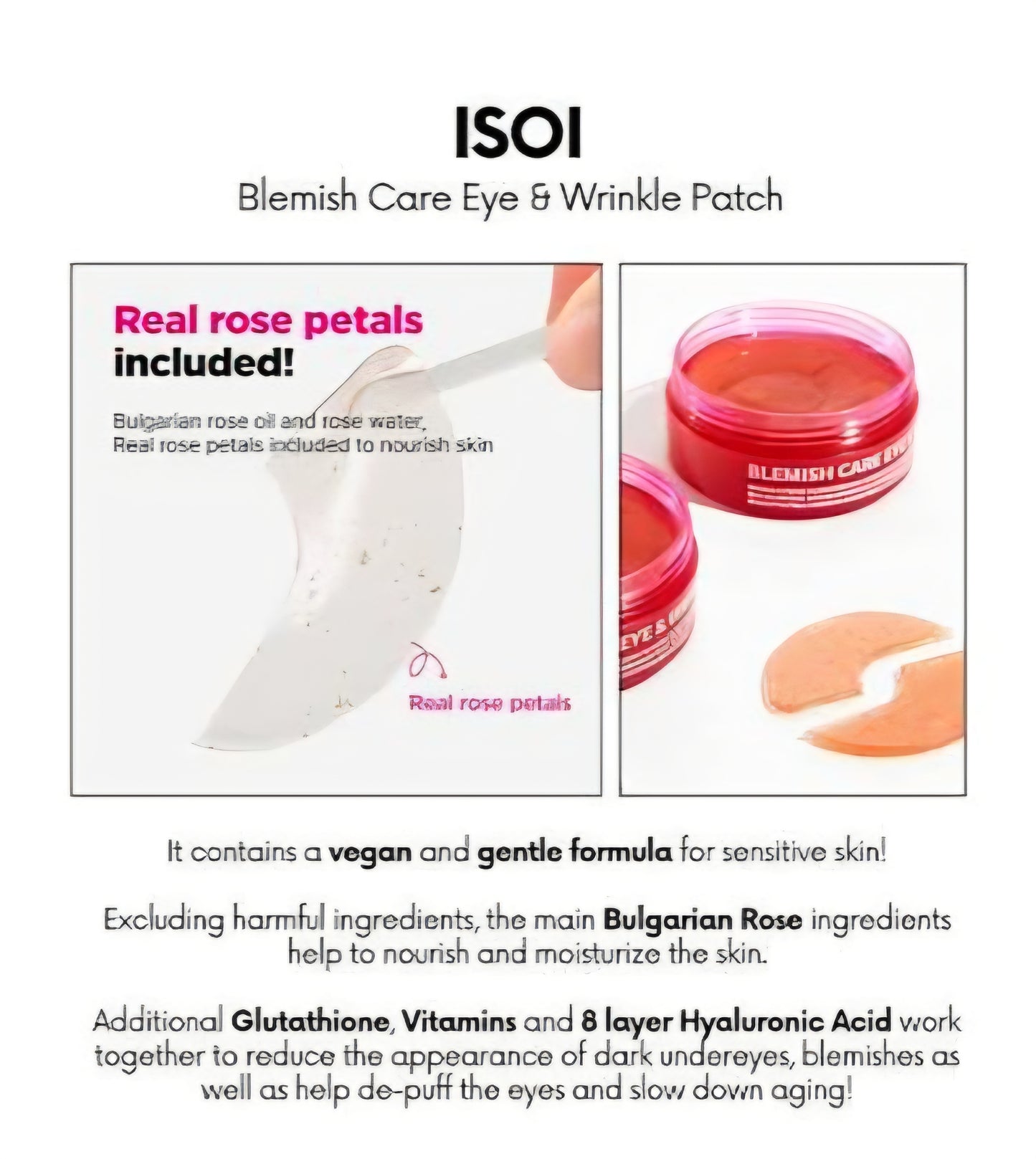 ISOI : Bulgarian Rose Blemish Care Eye & Wrinkle Patch