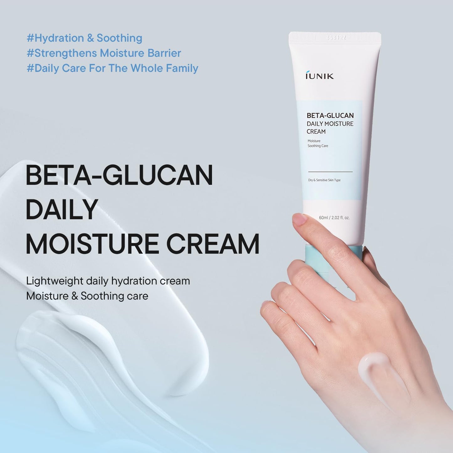 iUNIK : Beta-Glucan Daily Moisture Cream 60ml