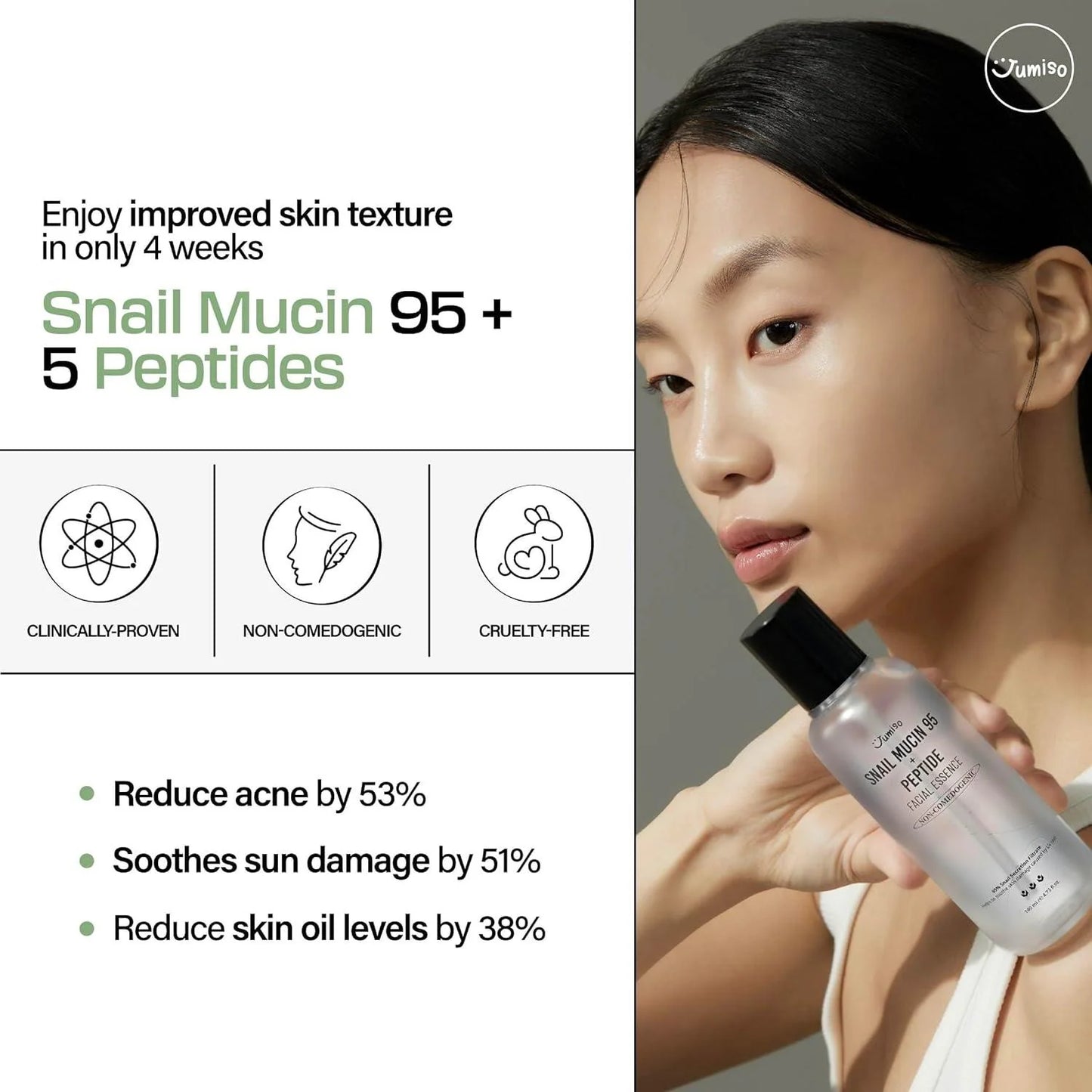 JUMISO : Snail Mucin 95 + Peptide Facial Essence