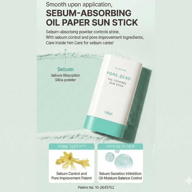 OBgE : Pore Zero Oil Control Sun Stick