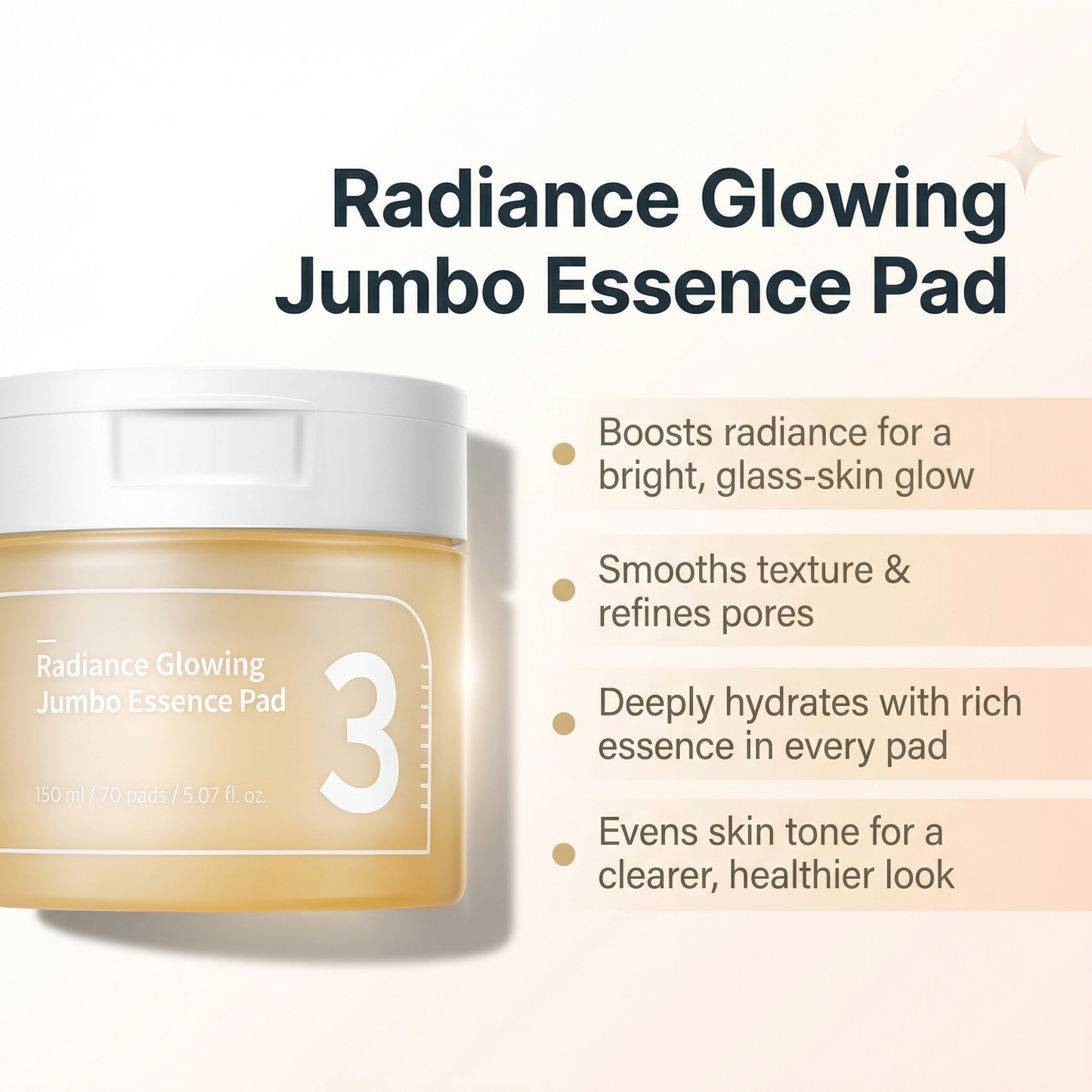 numbuzin : No.3 Radiance Glowing Jumbo Essence Pad