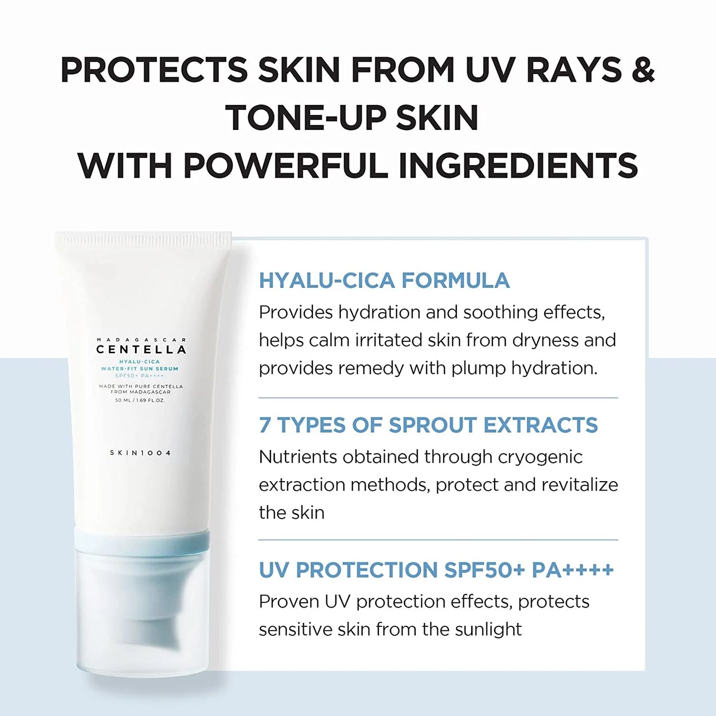 SKIN1004 : Madagascar Centella Hyalu-Cica Water-Fit Sun Serum